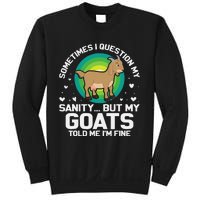 Goat Guidance Whimsical Sanity Check Sweatshirt