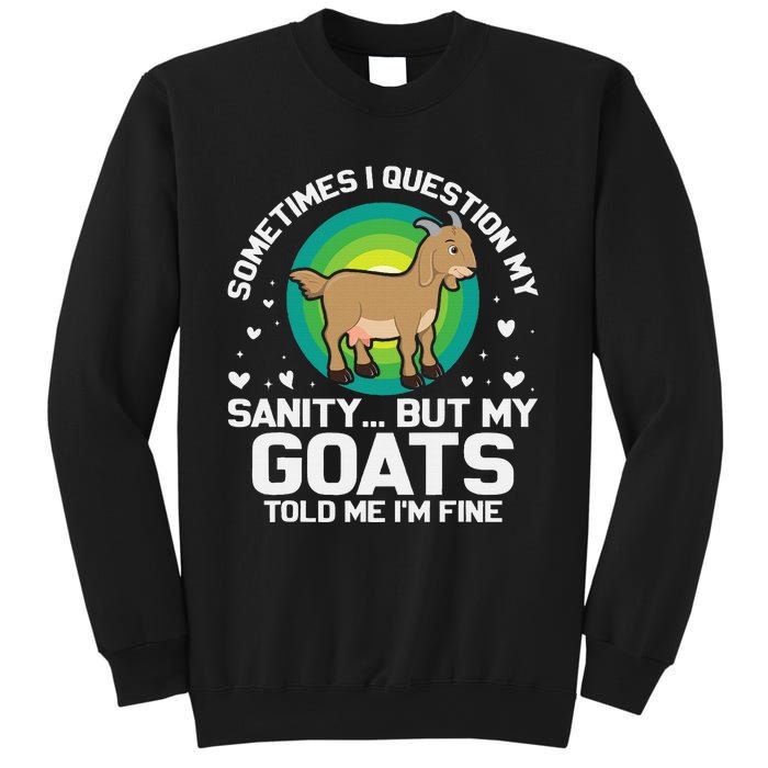 Goat Guidance Whimsical Sanity Check Sweatshirt