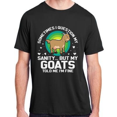 Goat Guidance Whimsical Sanity Check Adult ChromaSoft Performance T-Shirt