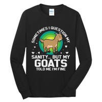 Goat Guidance Whimsical Sanity Check Tall Long Sleeve T-Shirt