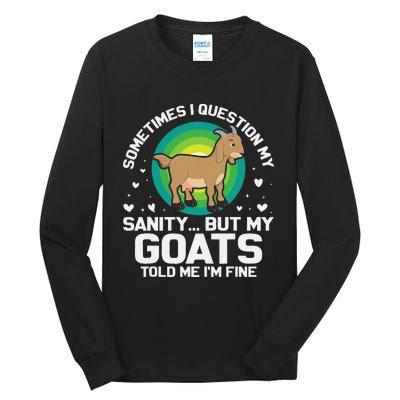 Goat Guidance Whimsical Sanity Check Tall Long Sleeve T-Shirt