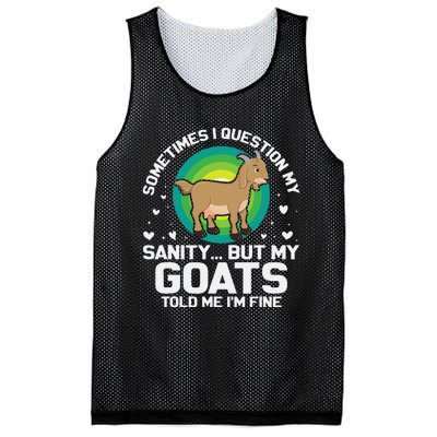 Goat Guidance Whimsical Sanity Check Mesh Reversible Basketball Jersey Tank