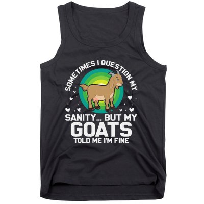 Goat Guidance Whimsical Sanity Check Tank Top