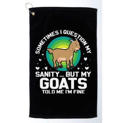 Goat Guidance Whimsical Sanity Check Platinum Collection Golf Towel