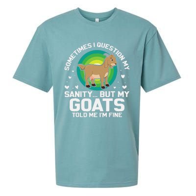 Goat Guidance Whimsical Sanity Check Sueded Cloud Jersey T-Shirt