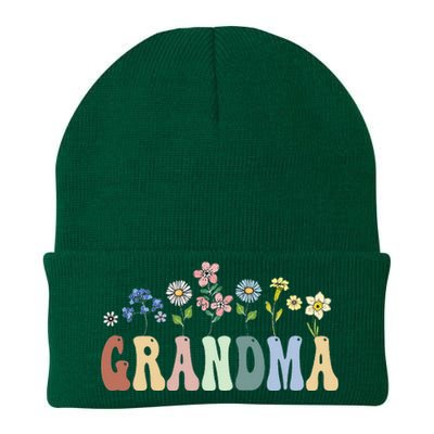 Grandma Gifts Women Wildflower Floral Grandma Knit Cap Winter Beanie