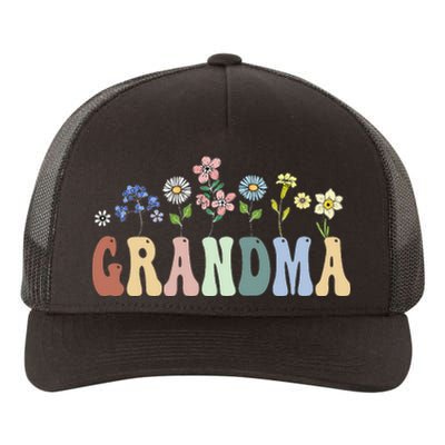 Grandma Gifts Women Wildflower Floral Grandma Yupoong Adult 5-Panel Trucker Hat