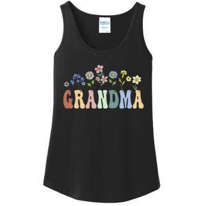 Grandma Gifts Women Wildflower Floral Grandma Ladies Essential Tank