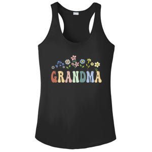 Grandma Gifts Women Wildflower Floral Grandma Ladies PosiCharge Competitor Racerback Tank