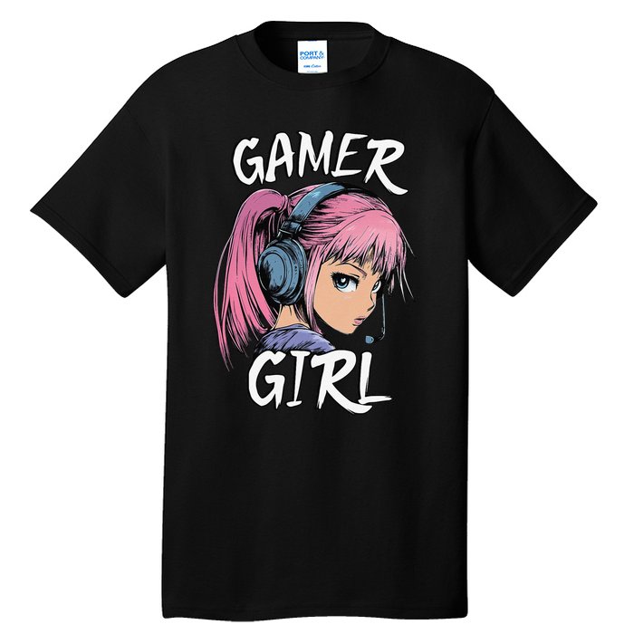 Gamer Girl Women Video Gaming Graphic Gift Tall T-Shirt