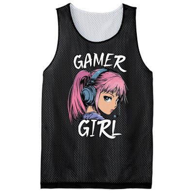 Gamer Girl Women Video Gaming Graphic Gift Mesh Reversible Basketball Jersey Tank