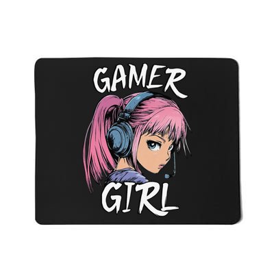 Gamer Girl Women Video Gaming Graphic Gift Mousepad