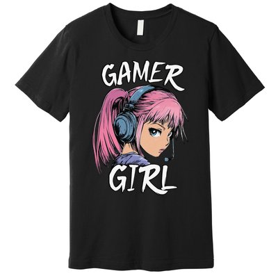 Gamer Girl Women Video Gaming Graphic Gift Premium T-Shirt