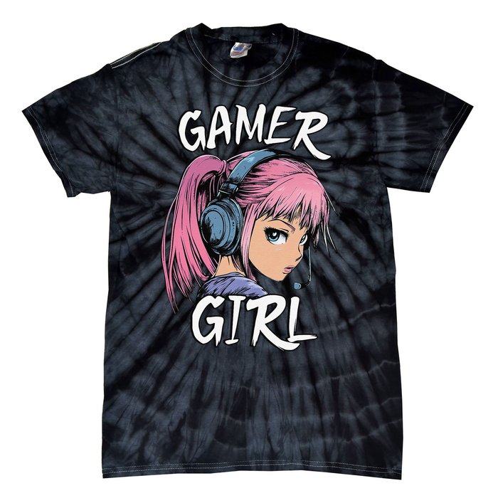 Gamer Girl Women Video Gaming Graphic Gift Tie-Dye T-Shirt