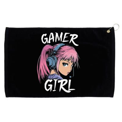 Gamer Girl Women Video Gaming Graphic Gift Grommeted Golf Towel