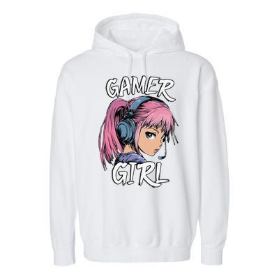 Gamer Girl Women Video Gaming Graphic Gift Garment-Dyed Fleece Hoodie