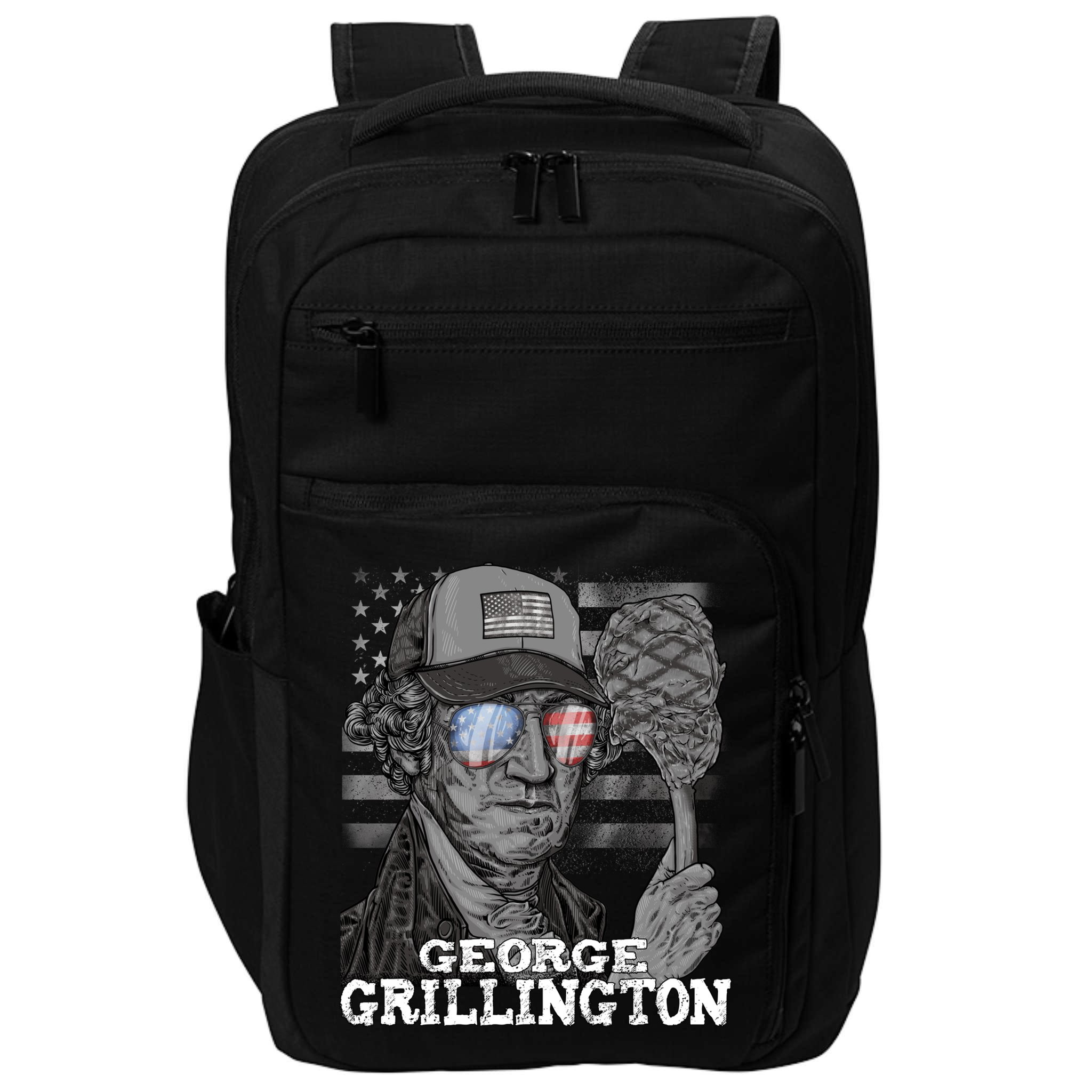 George Grillington Washington 4th Of July Usa Bbq Great Gift Impact Tech Backpack