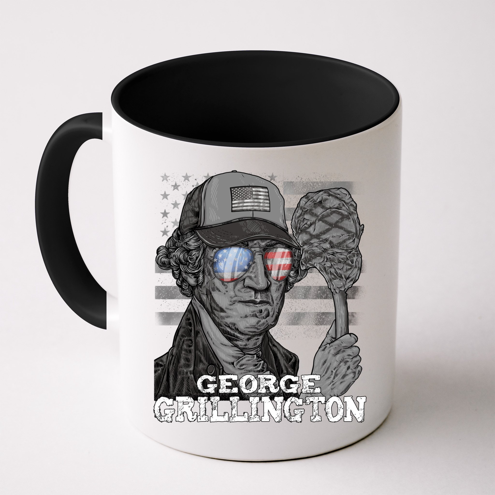 George Grillington Washington 4th Of July Usa Bbq Great Gift Mug