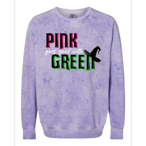 Goes Good With Green Colorblast Crewneck Sweatshirt