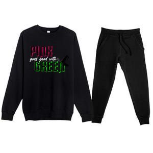 Goes Good With Green Premium Crewneck Sweatsuit Set