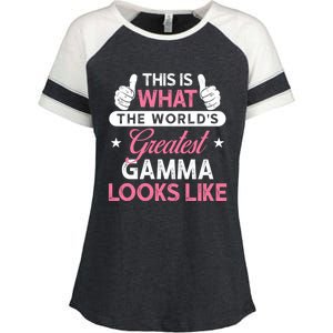 Gamma Gift: WorldS Greatest Gamma Cute Gift Enza Ladies Jersey Colorblock Tee