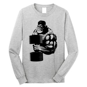 Gorilla Gym Weight Lifting Workout Training Long Sleeve Shirt