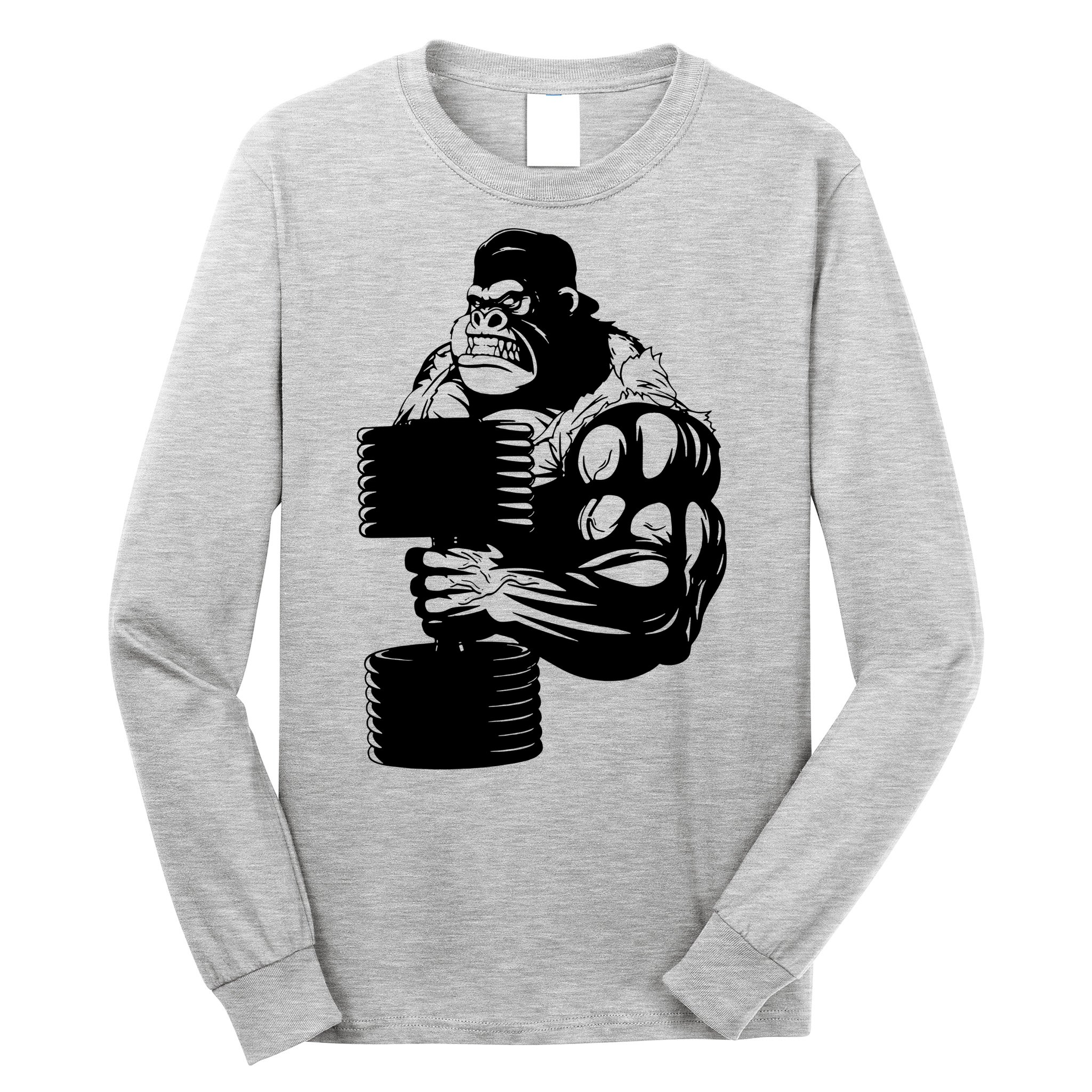 Gorilla Gym Weight Lifting Workout Training Long Sleeve Shirt