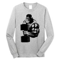 Gorilla Gym Weight Lifting Workout Training Long Sleeve Shirt