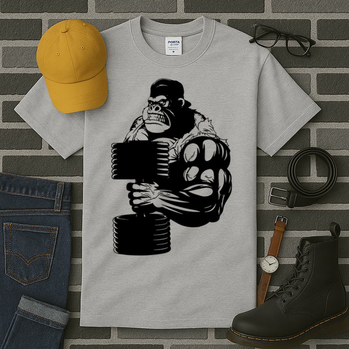 Gorilla Gym Weight Lifting Workout Training Tall T-Shirt