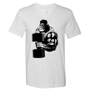 Gorilla Gym Weight Lifting Workout Training V-Neck T-Shirt