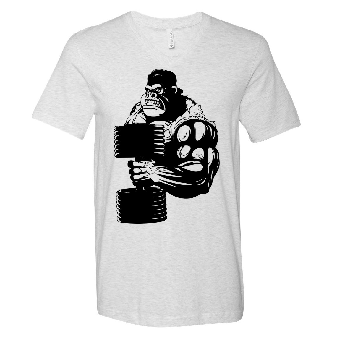 Gorilla Gym Weight Lifting Workout Training V-Neck T-Shirt