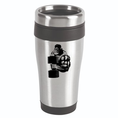 Gorilla Gym Weight Lifting Workout Training 16oz Travel Tumbler