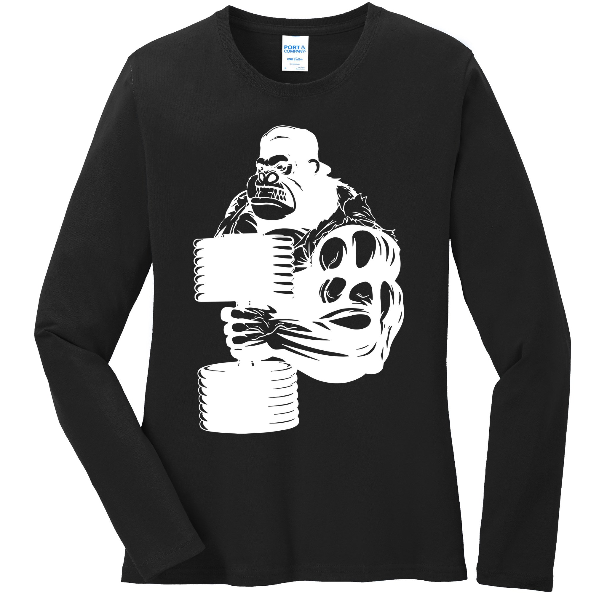 Gorilla Gym Weight Lifting Workout Training Ladies Long Sleeve Shirt