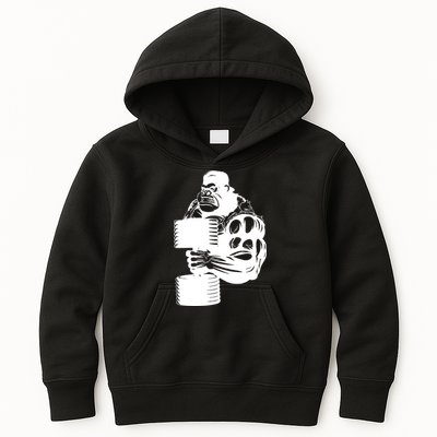 Gorilla Gym Weight Lifting Workout Training Kids Hoodie