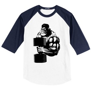 Gorilla Gym Weight Lifting Workout Training Baseball Sleeve Shirt