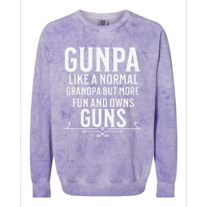 Gunpa Grandpa Who Own Guns Colorblast Crewneck Sweatshirt