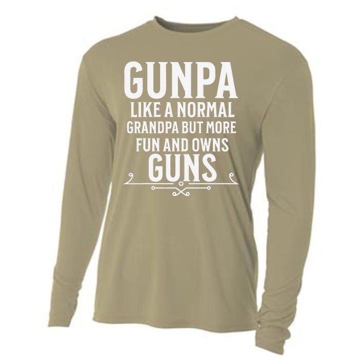 Gunpa Grandpa Who Own Guns Cooling Performance Long Sleeve Crew