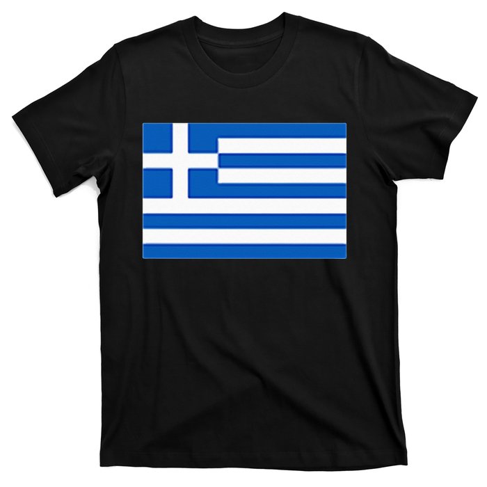 Greece Gift Women Men Kids Left Chest Greek Flag Souvenir T-Shirt