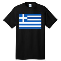 Greece Gift Women Men Kids Left Chest Greek Flag Souvenir Tall T-Shirt