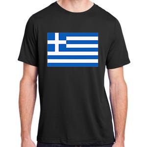 Greece Gift Women Men Kids Left Chest Greek Flag Souvenir Adult ChromaSoft Performance T-Shirt