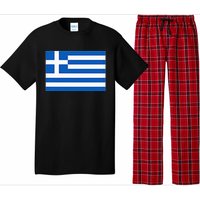 Greece Gift Women Men Kids Left Chest Greek Flag Souvenir Pajama Set