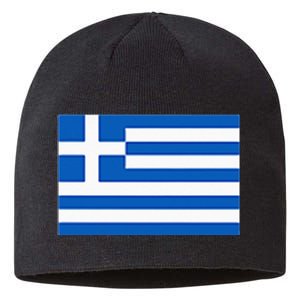 Greece Gift Women Men Kids Left Chest Greek Flag Souvenir Sustainable Beanie