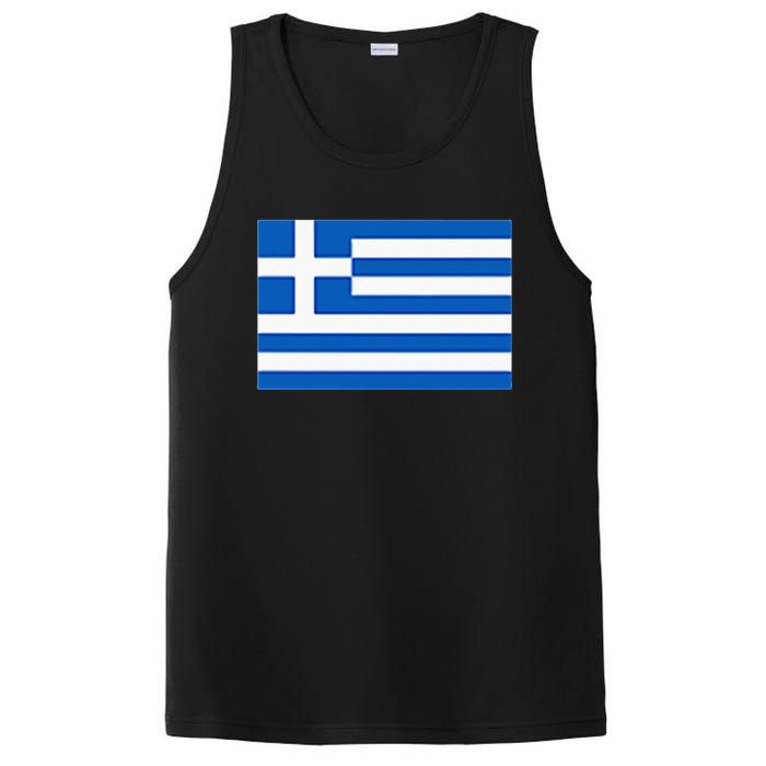 Greece Gift Women Men Kids Left Chest Greek Flag Souvenir PosiCharge Competitor Tank