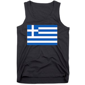 Greece Gift Women Men Kids Left Chest Greek Flag Souvenir Tank Top