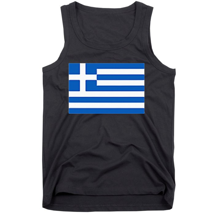 Greece Gift Women Men Kids Left Chest Greek Flag Souvenir Tank Top