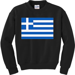 Greece Gift Women Men Kids Left Chest Greek Flag Souvenir Kids Sweatshirt