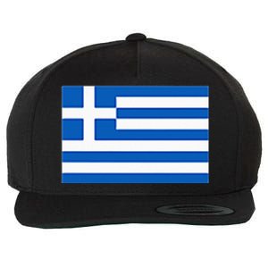 Greece Gift Women Men Kids Left Chest Greek Flag Souvenir Wool Snapback Cap