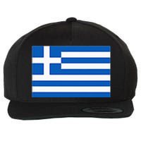 Greece Gift Women Men Kids Left Chest Greek Flag Souvenir Wool Snapback Cap