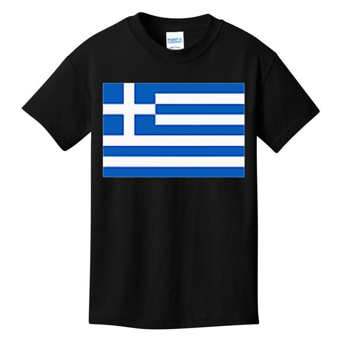 Greece Gift Women Men Kids Left Chest Greek Flag Souvenir Kids T-Shirt