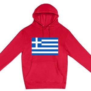 Greece Gift Women Men Kids Left Chest Greek Flag Souvenir Premium Pullover Hoodie